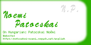 noemi patocskai business card