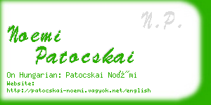 noemi patocskai business card